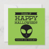 Invitation Halloween rétro typographique (Devant)