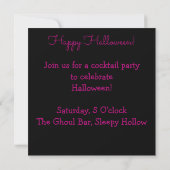 Invitation Halloween rétro typographique (Dos)