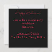 Invitation Halloween rétro typographique (Dos)