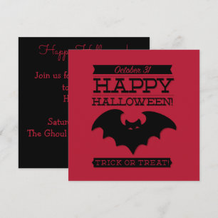 Invitation Halloween rétro typographique