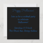 Invitation Halloween rétro typographique (Dos)