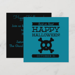 Invitation Halloween rétro typographique