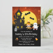 Invitation Halloween robe fantaisie Anniversaire sorcière Gho (Debout devant)