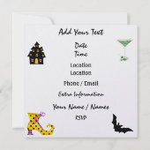 Invitation Halloween Rockin' Around the Clock Party - SRF (Dos)