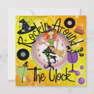 Invitation Halloween Rockin' Around the Clock Party - SRF