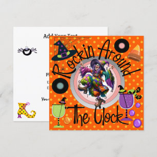 Invitation Halloween Rockin' autour de l'horloge
