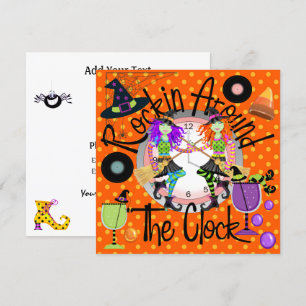 Invitation Halloween Rockin' autour de l'horloge