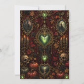 Invitation Halloween romantique gothique (Dos)