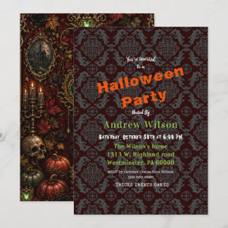 Invitation Halloween romantique gothique
