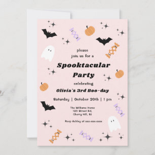 Invitation Halloween rose N'importe quelle année Spotacular A