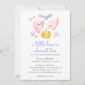 Invitation Halloween rose Un Petit Boite Presque Baby shower (Devant)