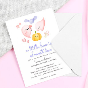Invitation Halloween rose Un Petit Boite Presque Baby shower