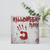 Invitation Halloween sanglante (Debout devant)