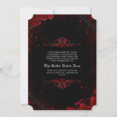 Invitation Halloween sanglé éclaboussée RÉCEPTION de mariage (Dos)