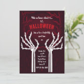 Invitation Halloween sans os pour autant (Debout devant)