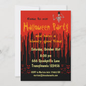 Invitation Halloween séché par le sang (Devant)