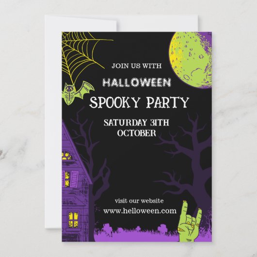 Invitation Halloween simple (Devant)