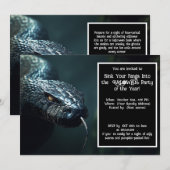 Invitation Halloween Sinister Serpent Halloween Bash (Devant / Derrière)