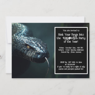 Invitation Halloween Sinister Serpent Halloween Bash