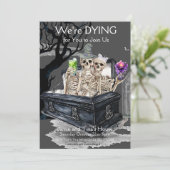 Invitation Halloween Skeletal Couple Costume Party (Debout devant)