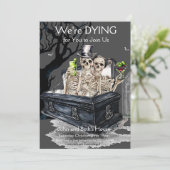 Invitation Halloween Skeletal Couple Costume Party (Debout devant)
