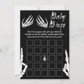 Invitation Halloween Skeleton Baby shower Jeu de Bingo (Devant)