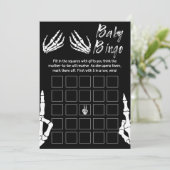 Invitation Halloween Skeleton Baby shower Jeu de Bingo (Debout devant)