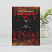Invitation Halloween Skeleton Costume Party (Debout devant)