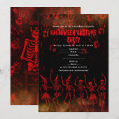 Invitation Halloween Skeleton Costume Party (Devant / Derrière)