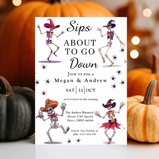Invitation Halloween Skeleton Dance