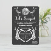 Invitation Halloween Skeletons Disco Ball Let's Boogie Party (Debout devant)