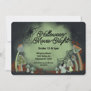 Invitation Halloween Soirée Film Woodland Glow