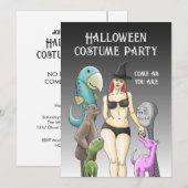 Invitation Halloween Sois Qui Tu Es (Devant / Derrière)
