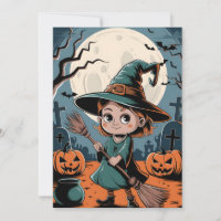 Halloween - sorcière à balai