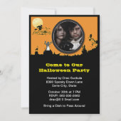 Invitation Halloween, Sorcière, Fantôme, Chat, Ajouter Votre  (Devant)