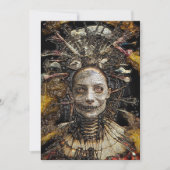 Invitation Halloween sorcière noire (Devant)