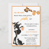 Invitation Halloween Sorcière Octobre Révélation de genre (Devant)