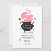 Invitation Halloween sorcière Un bébé brasse du Baby shower (Devant)