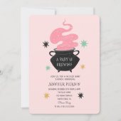 Invitation Halloween sorcière Un bébé brasse du Baby shower (Devant)