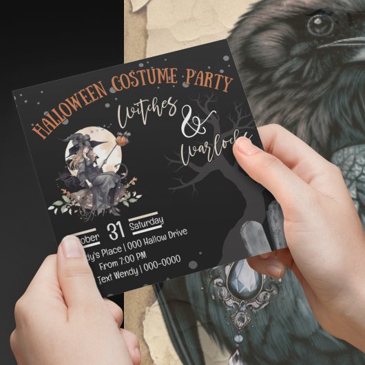Invitation Halloween sorcières et démonistes