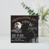 Invitation Halloween sorcières et démonistes (Debout devant)