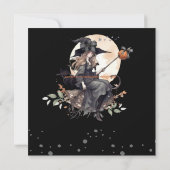 Invitation Halloween sorcières et démonistes (Dos)