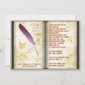 Invitation Halloween sorcières magique Livre épell Eyeball Sp (Dos)