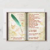 Invitation Halloween sorcières magique sort livre Eyeball fêt (Dos)