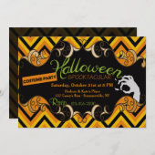 Invitation Halloween Spectaculaire d'Épouvante (Devant / Derrière)