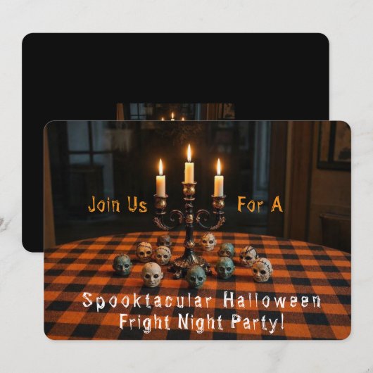 INVITATION HALLOWEEN SPÉCULAIRE (Devant / Derrière)