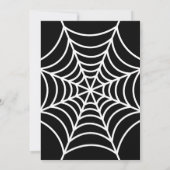 Invitation Halloween Spider Web Éffrayant moderne Orange Part (Dos)