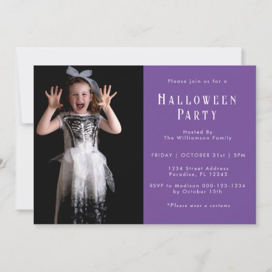 Invitation Halloween Spider Web Modern Simple Party Photo (Devant)
