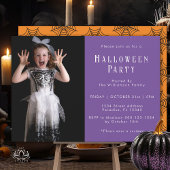 Invitation Halloween Spider Web Modern Simple Party Photo