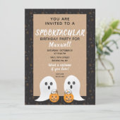 Invitation Halloween Spooktacular Anniversaire mignon Fantôme (Debout devant)